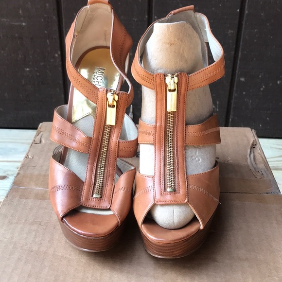 Michael Kors Damita platform heels sandal zipper - Picture 2 of 10